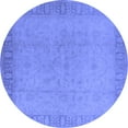 thumbnail image 1 of Ahgly Company Indoor Round Oriental Blue Traditional Area Rugs, 7' Round, 1 of 4
