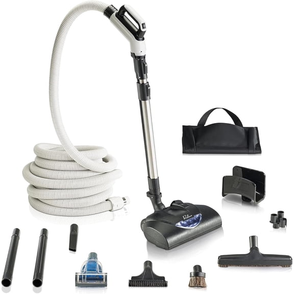 Premium Prolux 35 ft Universal Central Vacuum Hose Kit With Wessel Werk Power Nozzle