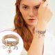thumbnail image 1 of Pulsera elástica de diamantes para mujer, regalo para mujer, pulsera tricolor con cadena de maíz, conjunto de pulsera, joyería para mujer, regalo, pulsera de moda., 1 of 4