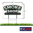 thumbnail image 5 of NEXT LEVEL SIGNS | Smoke Shop Yard Signs | 24 W x 18 H Inches | Metal Ground Step H-Stake 24" x 10" | Made in the USA (Pack of 3), 5 of 7