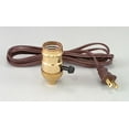 thumbnail image 2 of B&P Lamp® Complete Brass, 3-Way Turn Knob Socket W/8 Ft. Brown Cord, 2 of 3