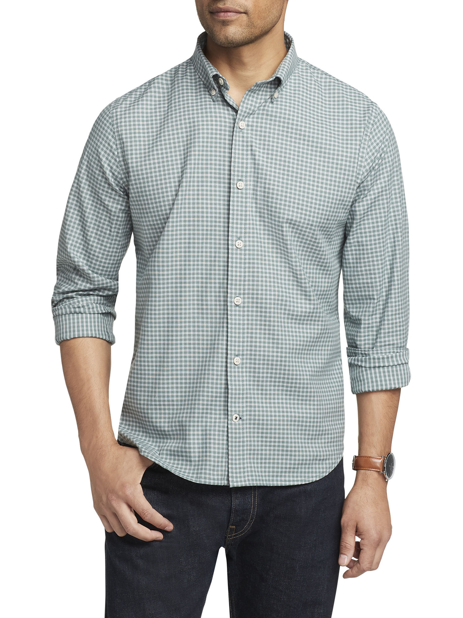 O'Neill Men's Olson Long Sleeve Woven Shirt - Casual Button-Down With Yarn Dye Plaid, Cotton-Polyester Blend, Natural Stretch