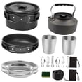 thumbnail image 6 of OUNONA Portable Camping Cookware Set with Non-Stick Coating, Foldable Design, Lightweight Black Aluminum Alloy for Outdoor Cooking, 6 of 8
