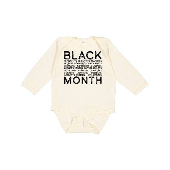 Inktastic Black History Month- Occupations and Identities Boys or Girls Long Sleeve Baby Bodysuit