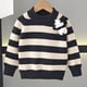 thumbnail image 4 of Blusas y camisas de cuello redondo y manga larga para niños, suéter de invierno unisex a rayas con estilo a juego para la cabeza, top de punto de manga larga, top de poliéster para niños, 4 of 7