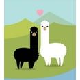 thumbnail image 3 of Llama Queen Size Duvet Cover Set, Alpacas in Love in the Mountains Argentina Fauna Animals with Contrasting Colors, Decorative 3 Piece Bedding Set with 2 Pillow Shams, Multicolor, by Ambesonne, 3 of 3