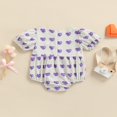 thumbnail image 3 of AMERTEER Bébé Fille Été Romper Manches Courtes Coeur Saint Valentin Romper Tenue Rouge 18-24 Mois, 3 of 8