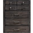 thumbnail image 3 of JERFIT 5-Drawer Tall Chest Dresser, Contemporary Gray Wood Bedroom Storage Cabinet with Metal Knobs, 3 of 4