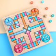 thumbnail image 3 of Beads Matching Fun Flying Chess 3 in 1 Natural Wood Board Table Game For Adults Other Tabletop Games, 3 of 6