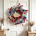 thumbnail image 4 of Outdoor Wreaths for Front Door, 4th of July Decorations Patriotic Wreath, Artificial Wall Wreath for Home Front Porch Decor, 4 of 7