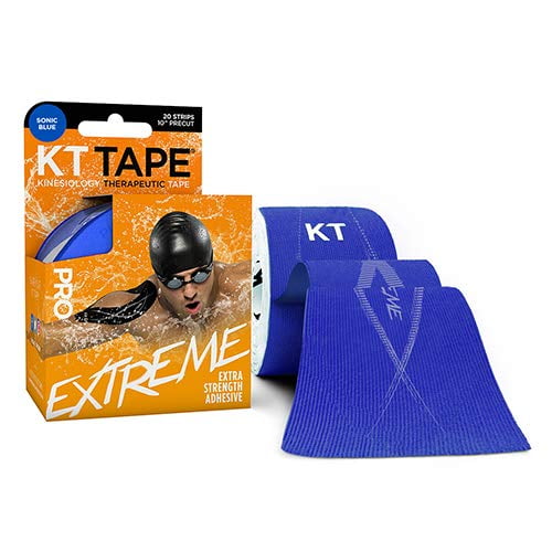 KT Tape Pro Extreme Therapeutic Elastic Kinesiology Sports Tape, 20 Pre Cut 10 inch Strips, 100