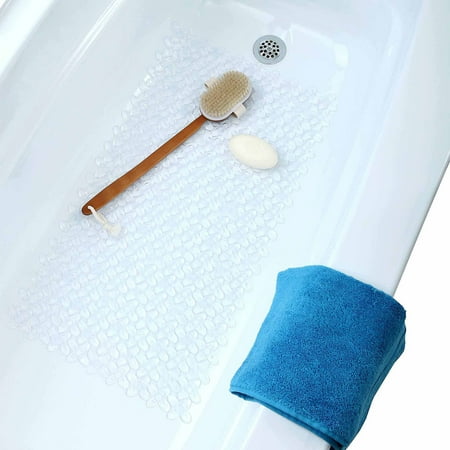 Bed of Blossoms Bath Mat, Clear