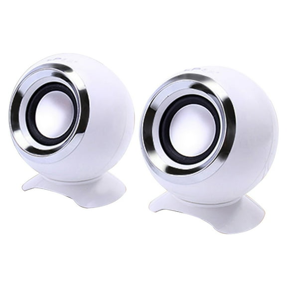 Holloyiver 2.0 USB-Powered Desktop Speakers, Small USB-Powered External Speakers with Hi-Fidelity Stereo Sound for Laptop, Notebook, Desktop, Computer