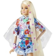 Barbie Extra Fashion Doll with Blonde Hair Dressed in Floral 2-Piece Outfit with Accessories & Pet