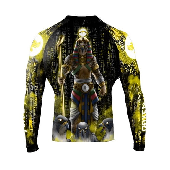 Raven Fightwear Men's The Gods of Egypt Ra Rash Guard MMA BJJ Black