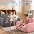thumbnail image 5 of Babyeap Extra Wide Kids Chair,2-in-1 Convertible Toddler Chairs,Soft Comfy Kids Couch, Kids Sofa for Boys & Girls 3+,Deep Gray, 5 of 9