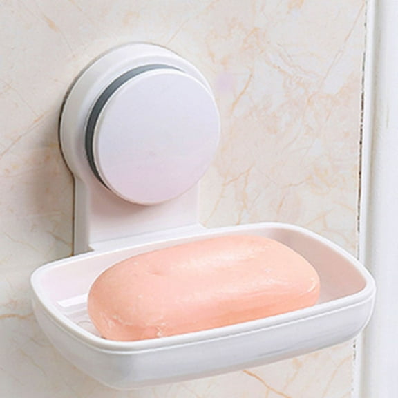 Masteelf Soap Dish Holder Suction Cup for Shower Bathroom and Kitchen Sink