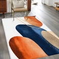 thumbnail image 2 of 4'x6' Area Rugs, Navy Blue Burnt Orange Indoor Outdoor Area Rug for Living Room Bedroom, Modern Retro Geometric Boho Washable Bathroom Rugs Kitchen Floor Carpet Mats Home Decor Aesthetic, 2 of 8