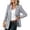Dark Gray, variant on Women's Striped 3/4 Sleeve Blazer Jacket Collared Neck Business Casual Suit Jacket,Navy Women's S-XXL