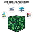 thumbnail image 2 of FeBohao Storage Bins Boxes Oxford with Cardboard Medium Foldable Clutter Table Portable Vintage Sweater Farmhouse Boys Office Designs Replacement Multicolor Organizer Basket Green Hat, 2 of 6