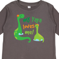 thumbnail image 4 of Inktastic My Yaya Loves Me Grandson Dinosaur Boys Long Sleeve Toddler T-Shirt, 4 of 5