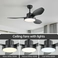 thumbnail image 6 of Sofucor 47-Inch Modern Ceiling Fan with LED Dimmable Lights, Remote, Reversible, 3CCT, Quiet 6 Speeds, 6 of 9