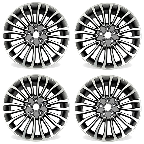 18" 18x8 Set of 4 Machined Charcoal Wheels For Ford Fusion 2017 2018 OEM Design Replacement Rim
