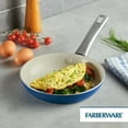 thumbnail image 2 of Farberware Vibrance 8 Inch Ceramic Nonstick Frying Pan, Dishwasher Safe and Oven Safe to 500°F, Blue, 2 of 12