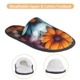 thumbnail image 3 of Balery Colorful Blooming Flowers Pantuflas de Casa de Felpa Silenciosas con Diseño Estampado, Zapatillas Cómodas Antideslizantes de Algodón para Interior-Medium, 3 of 8