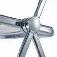 thumbnail image 6 of LeisureMod Folding Dining Chair in Acrylic with Chrome Steel Frame and Open-Back Design for Modern Home, Kitchen, Cafes Lawrence Collection Set of 4, 6 of 19