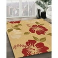 thumbnail image 3 of Ahgly Company Machine Washable Indoor Round Transitional Yellow Orange Area Rugs, 5' Round, 3 of 7