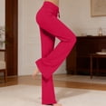thumbnail image 2 of Flare Leggings for Women High Waisted Drawstring Yoga Pants Soft Bootcut Wide Leg Trousers Dance Lounge Casual daily Wear, 2 of 3