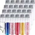 thumbnail image 1 of 24 Pcs 110ml Test Tubes,Clear Plastic Test Tubes with Caps, 1 of 5