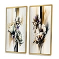 thumbnail image 3 of Designart "White Orchid on Golden Beige Canvas I" Orchid Framed Wall Art Set Of 2 - White Floral Frame Gallery Set For Office Decor, 3 of 7