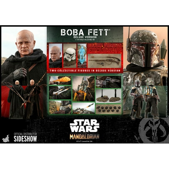 Star Wars The Mandalorian Boba Fett Collectible Figure (Deluxe Version)