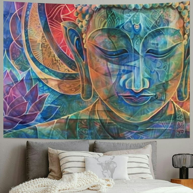 Psychedelic lotus tapestry hotsell