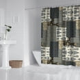 thumbnail image 2 of Waterproof Boho Patchwork Vintage Shower Curtain 72x72 Inch Bohemian Style Stitching Colorful Floral Retro Shower Curtains for Bathroom Hotel Home Decor with 12 Hooks, 2 of 5