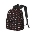 thumbnail image 2 of Lsque Red and white polka dots Classic Casual Backpack - Large Capacity Water-Resistant Backpack for School, Work, Travel, and Outdoor Activities, 2 of 8