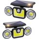 thumbnail image 1 of Luces solares para exteriores, 83 Cob Led Luces solares para jardín para exteriores con 3 modos, Ip65 a prueba de agua Luces para exteriores con sensor de movimiento 270 Gran angular Solar Outd,11 Feliz Sencillez, 1 of 5