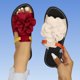 thumbnail image 5 of Mujeres Zapatos de Caminar Versátiles Dos Tonos Color Bloqueado Envolvente Tamaño Más Ligero Y Cómodo Estilo Primavera / Verano de Moda Zapatillas de Tacón Bajo de Playa Plana, 5 of 6