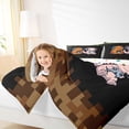 thumbnail image 4 of Manfei Cute Axolotl Pattern 7pcs Queen Bedding,Lovely Capybara Bedding Comforter Set Queen,Black Green,Polkadot Reversible, 4 of 7
