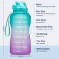 thumbnail image 4 of GIXUSIL Motivational 128 oz Green Plastic Water Bottle with Time Marker and Straw, 4 of 6