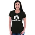 thumbnail image 3 of Oh Snap Shot Photography Photographer Womens Fitted Plus Size Graphic Tee Brisco Brands 2X, 3 of 5