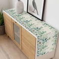 thumbnail image 4 of Green Eucalyptus Leaves Table Runner - 120 Inch Long, Kitchen Dining Table Runner Dresser Scarves, Daisy Summer Botanical Farmhouse Farmhouse Decor for Coffee Tables Wedding Party Banquet, 4 of 8