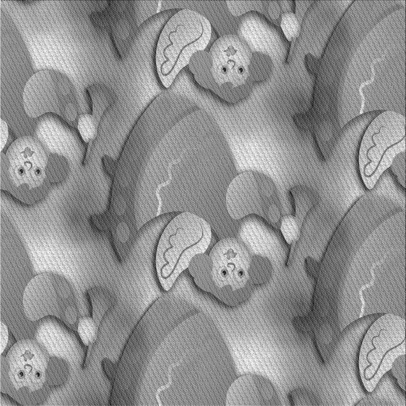 Ahgly Company Indoor Square Patterned Gray Cloud Gray Area Rugs, 5' Square