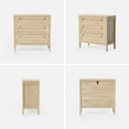 thumbnail image 2 of EYYTHUNG Modern 3 Drawer Dresser Set of 2, Light Wood Dresser Chest of Drawers Cabinet, Light Oak, 2 of 8