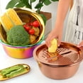thumbnail image 3 of ZheElen Premium Stainless Steel Vegetable Washing Bowl Set Various Purpose Durable And Fashionable Wide silver, 3 of 6
