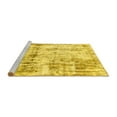 thumbnail image 2 of Ahgly Company Machine Washable Indoor Square Abstract Yellow Modern Area Rugs, 7' Square, 2 of 4