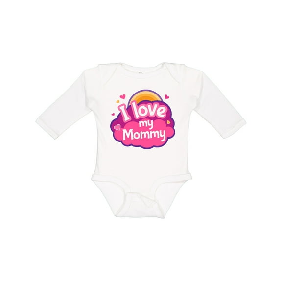 Inktastic I Love My Mommy Girls Girls Long Sleeve Baby Bodysuit