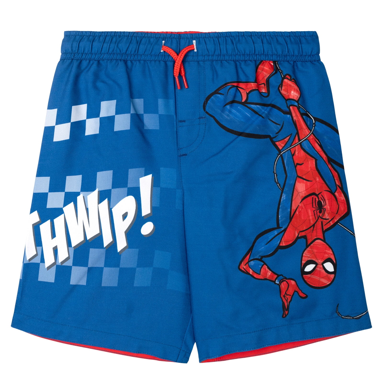 Marvel Spider-Man Toddler Boys' Swimwear 2-Piece Rash Guard and Swim Trunks Set Spidey Miles Red Blue